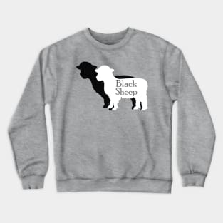 MUTCD W11-17 Black Sheep Crossing Shadow Sign Crewneck Sweatshirt